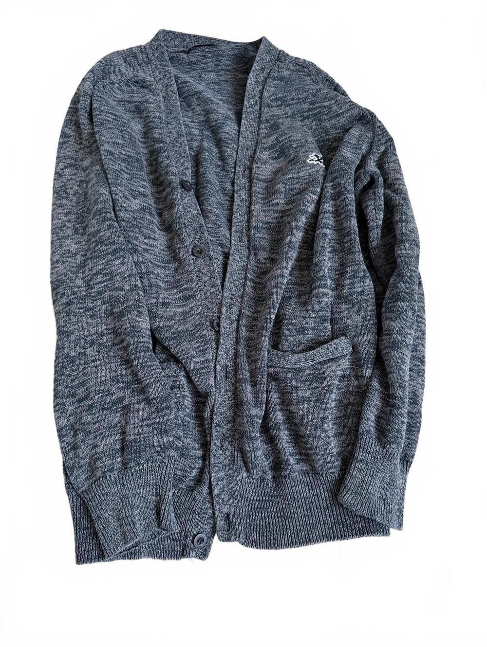 Hollister dark grey cardigan cotton medium